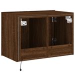 Casa si Gradina - Mobilier - Comode si corpuri - Comode - Comoda TV de perete cu lumini LED, stejar maro, 60x35x41 cm - Infinity.ro