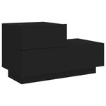 Casa si Gradina - Mobilier - Comode si corpuri - Noptiere - Noptiera cu lumini LED, negru, 70x36x40,5 cm - Infinity.ro