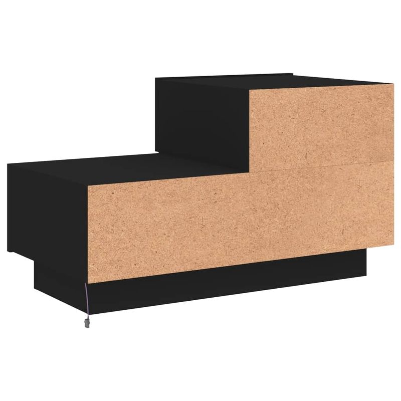 Casa si Gradina - Mobilier - Comode si corpuri - Noptiere - Noptiera cu lumini LED, negru, 70x36x40,5 cm - Infinity.ro