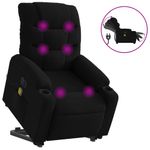 Ingrijire personala si Cosmetice - Sanatate si wellness - Articole wellness - Fotolii de masaj - Fotoliu electric de masaj rabatabil cu ridicare, negru, textil - Infinity.ro