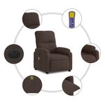 Ingrijire personala si Cosmetice - Sanatate si wellness - Articole wellness - Fotolii de masaj - Fotoliu de masaj rabatabil electric, maro, microfibra - Infinity.ro