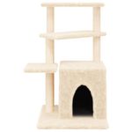 Petshop - Accesorii petshop - Jucarii animale - Ansambluri de joaca - Ansamblu de pisici cu stalpi din funie de sisal, crem, 83,5 cm - Infinity.ro