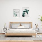 Casa si Gradina - Mobilier - Comode si corpuri - Comode - Noptiere cu lumini LED montate pe perete, 2 buc., alb - Infinity.ro