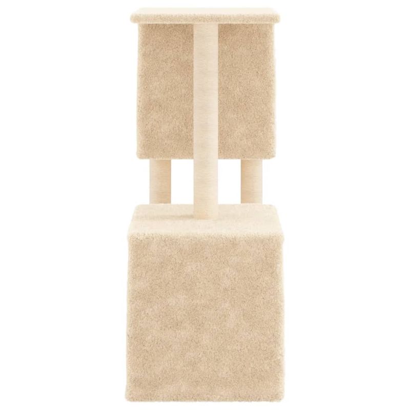 Petshop - Accesorii petshop - Jucarii animale - Ansambluri de joaca - Ansamblu de pisici cu stalpi din funie de sisal, crem, 86 cm - Infinity.ro