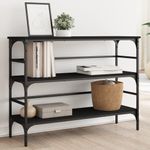 Casa si Gradina - Mobilier - Comode si corpuri - Console - Masuta consola, negru, 100x32x75 cm, lemn compozit - Infinity.ro