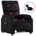 Ingrijire personala si Cosmetice - Sanatate si wellness - Articole wellness - Fotolii de masaj - Fotoliu electric de masaj rabatabil, negru, piele ecologica - Infinity.ro