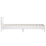 Casa si Gradina - Mobilier - Paturi si accesorii - Paturi - Cadru de pat cu tablie si lumini LED, alb, 90x190 cm - Infinity.ro