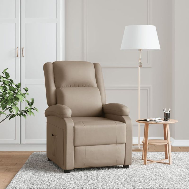 Casa si Gradina - Mobilier - Scaune si fotolii - Fotolii - Fotoliu rabatabil, cappuccino, piele ecologica - Infinity.ro