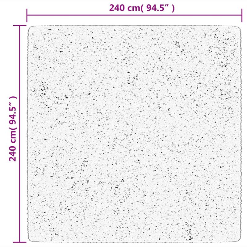 Casa si Gradina - Textile si covoare - Covoare - Covoare casa - Covor HUARTE, fir scurt, moale si lavabil, antracit, 240x240 cm - Infinity.ro