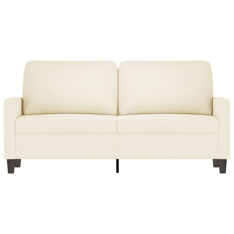 Casa si Gradina - Mobilier - Canapele si coltare - Canapele - Canapea cu 2 locuri, crem, 140 cm, catifea - Infinity.ro