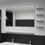 Casa si Gradina - Decoratiuni - Oglinzi - Oglinda de perete cu 5 rafturi, argintiu, 100 x 60 cm - Infinity.ro