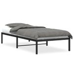 Casa si Gradina - Mobilier - Paturi si accesorii - Paturi - Cadru pat metalic, negru, 90x190 cm - Infinity.ro