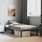 Casa si Gradina - Mobilier - Paturi si accesorii - Paturi - Cadru pat metalic, negru, 90x190 cm - Infinity.ro
