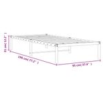 Casa si Gradina - Mobilier - Paturi si accesorii - Paturi - Cadru pat metalic, negru, 90x190 cm - Infinity.ro