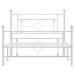 Casa si Gradina - Mobilier - Paturi si accesorii - Paturi - Cadru de pat metalic cu tablie de cap/picioare, alb, 107x203 cm - Infinity.ro