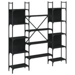 Casa si Gradina - Mobilier - Biblioteci si rafturi - Biblioteci - Biblioteca, negru, 155,5x24x166,5 cm, lemn prelucrat - Infinity.ro