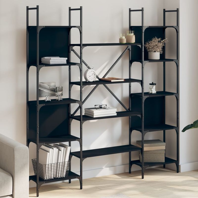Casa si Gradina - Mobilier - Biblioteci si rafturi - Biblioteci - Biblioteca, negru, 155,5x24x166,5 cm, lemn prelucrat - Infinity.ro