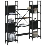 Casa si Gradina - Mobilier - Biblioteci si rafturi - Biblioteci - Biblioteca, negru, 155,5x24x166,5 cm, lemn prelucrat - Infinity.ro