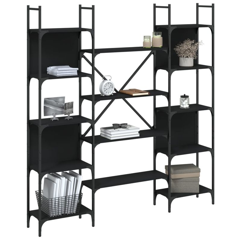 Casa si Gradina - Mobilier - Biblioteci si rafturi - Biblioteci - Biblioteca, negru, 155,5x24x166,5 cm, lemn prelucrat - Infinity.ro