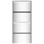 Casa si Gradina - Mobilier - Organizare si depozitare - Organizator incaltaminte - Pantofar cu oglinda, 4 niveluri, gri sonoma, 63x17x134 cm - Infinity.ro
