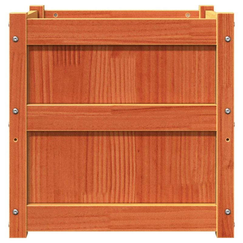 Casa si Gradina - Gradinarit si plante - Plante si ghivece - Ghivece si suporturi - Jardiniere de gradina, 2 buc., maro ceruit, lemn masiv de pin - Infinity.ro