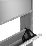 Casa si Gradina - Mobilier - Organizare si depozitare - Organizator incaltaminte - Pantofar cu oglinda, 4 niveluri, gri sonoma, 63x17x134 cm - Infinity.ro