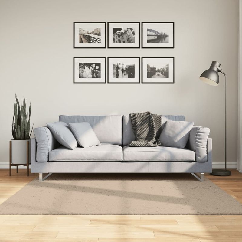 Casa si Gradina - Textile si covoare - Covoare - Covoare casa - Covor HUARTE, fir scurt, moale si lavabil, nisipiu, 160x160 cm - Infinity.ro