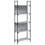 Casa si Gradina - Mobilier - Biblioteci si rafturi - Biblioteci - Biblioteca 5 niveluri, gri sonoma, 60,5x24x166,5 cm - Infinity.ro