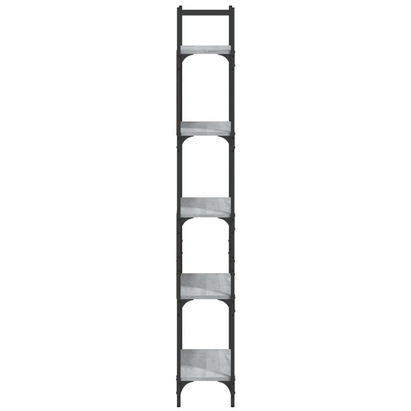 Casa si Gradina - Mobilier - Biblioteci si rafturi - Biblioteci - Biblioteca 5 niveluri, gri sonoma, 60,5x24x166,5 cm - Infinity.ro