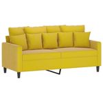 Casa si Gradina - Mobilier - Canapele si coltare - Canapele - Canapea cu 2 locuri, galben, 140 cm, catifea - Infinity.ro