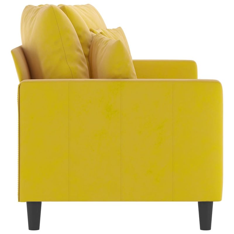 Casa si Gradina - Mobilier - Canapele si coltare - Canapele - Canapea cu 2 locuri, galben, 140 cm, catifea - Infinity.ro