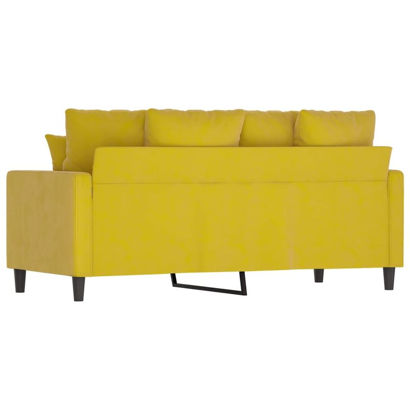 Casa si Gradina - Mobilier - Canapele si coltare - Canapele - Canapea cu 2 locuri, galben, 140 cm, catifea - Infinity.ro