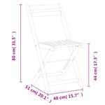 Casa si Gradina - Gradina si terasa - Mobilier exterior - Scaune si sezlonguri gradina - Scaune de bistro pliabile, 6 buc., lemn masiv de acacia - Infinity.ro