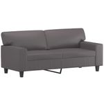 Casa si Gradina - Mobilier - Canapele si coltare - Canapele - Canapea cu 2 locuri, gri, 140 cm, piele ecologica - Infinity.ro