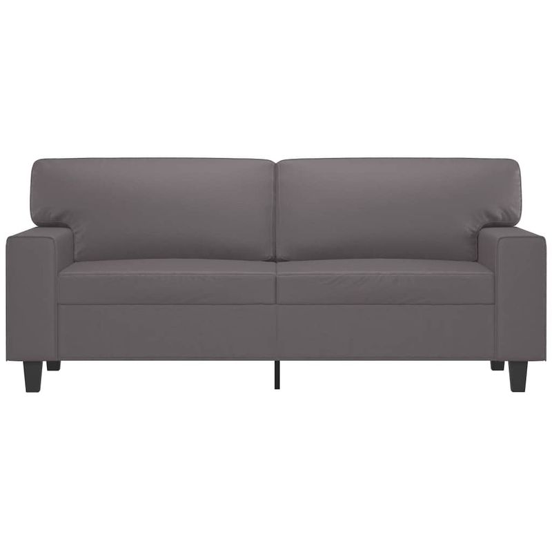 Casa si Gradina - Mobilier - Canapele si coltare - Canapele - Canapea cu 2 locuri, gri, 140 cm, piele ecologica - Infinity.ro