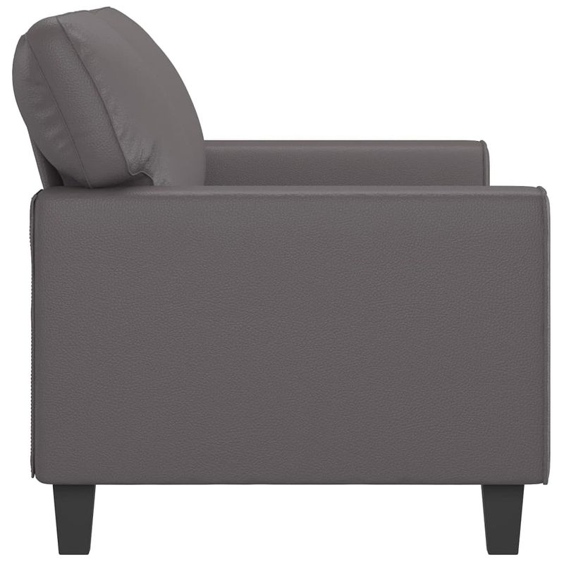 Casa si Gradina - Mobilier - Canapele si coltare - Canapele - Canapea cu 2 locuri, gri, 140 cm, piele ecologica - Infinity.ro