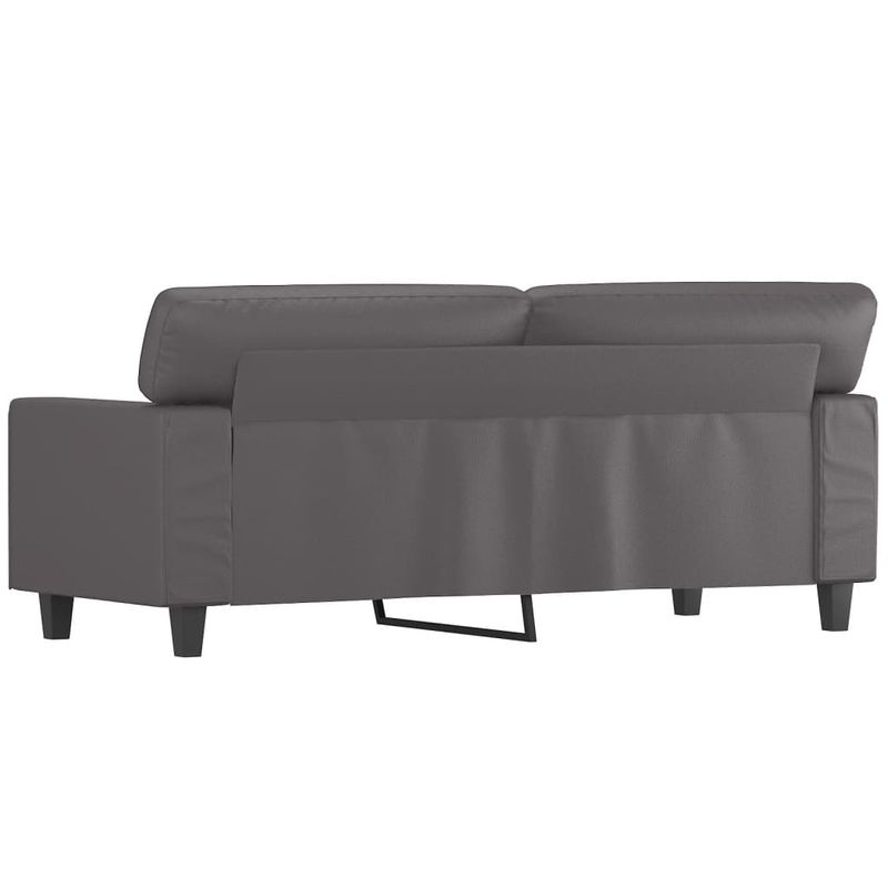 Casa si Gradina - Mobilier - Canapele si coltare - Canapele - Canapea cu 2 locuri, gri, 140 cm, piele ecologica - Infinity.ro