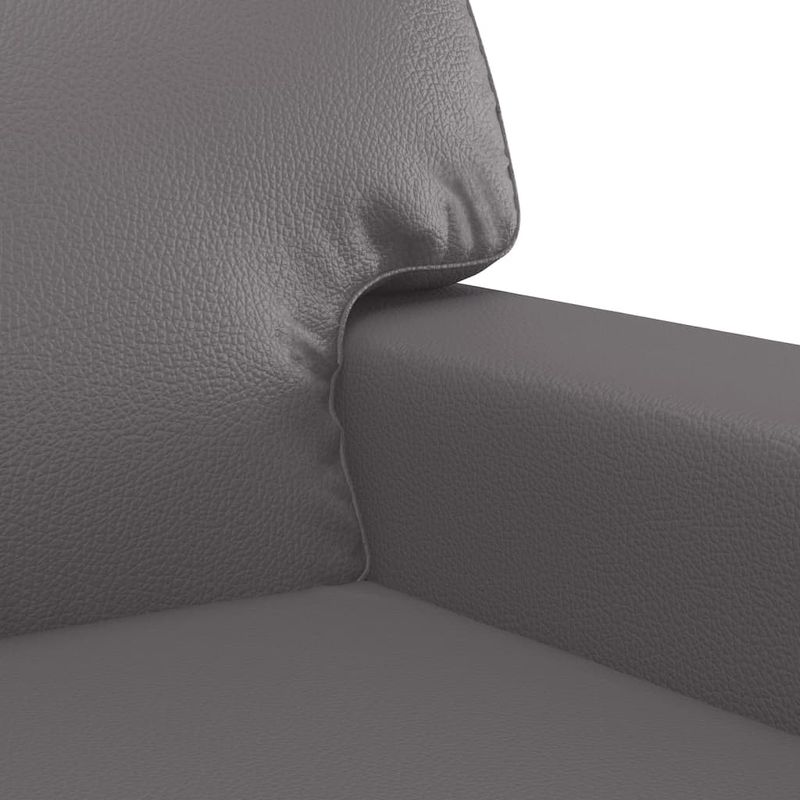 Casa si Gradina - Mobilier - Canapele si coltare - Canapele - Canapea cu 2 locuri, gri, 140 cm, piele ecologica - Infinity.ro