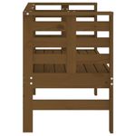 Casa si Gradina - Gradina si terasa - Mobilier exterior - Bancute de gradina - Banca de gradina, maro miere, 111,5x53x71 cm, lemn masiv pin - Infinity.ro