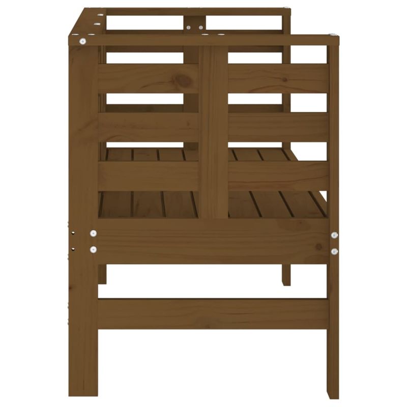 Casa si Gradina - Gradina si terasa - Mobilier exterior - Bancute de gradina - Banca de gradina, maro miere, 111,5x53x71 cm, lemn masiv pin - Infinity.ro