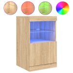 Casa si Gradina - Mobilier - Comode si corpuri - Comode - Servanta cu lumini LED, stejar sonoma, 41x37x67 cm - Infinity.ro