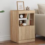Casa si Gradina - Mobilier - Comode si corpuri - Comode - Servanta cu lumini LED, stejar sonoma, 41x37x67 cm - Infinity.ro