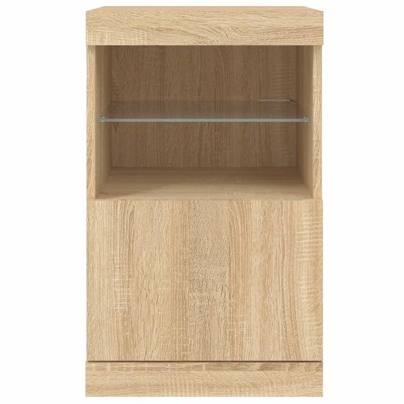 Casa si Gradina - Mobilier - Comode si corpuri - Comode - Servanta cu lumini LED, stejar sonoma, 41x37x67 cm - Infinity.ro