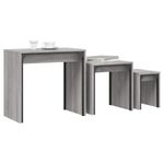 Casa si Gradina - Mobilier - Mese si birouri - Masute de cafea - Mese suprapuse de cafea, 3 buc, sonoma gri, lemn prelucrat - Infinity.ro