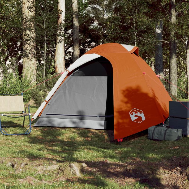 Sport si Outdoor - Camping - Corturi camping - Cort de camping pentru 2 persoane, gri/portocaliu, impermeabil - Infinity.ro