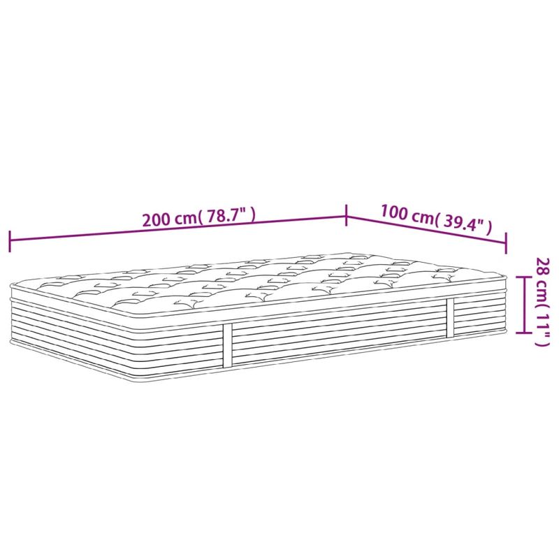 Casa si Gradina - Mobilier - Saltele si somiere - Saltele - Saltea cu arcuri buzunar, fermitate medie plus, 100x200 cm - Infinity.ro