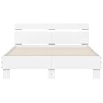 Casa si Gradina - Mobilier - Paturi si accesorii - Paturi - Cadru de pat cu tablie, alb, 120x200 cm, lemn prelucrat - Infinity.ro