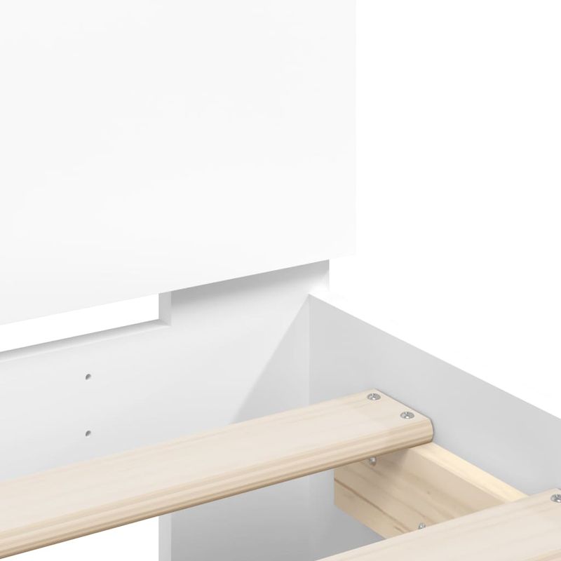 Casa si Gradina - Mobilier - Paturi si accesorii - Paturi - Cadru de pat cu tablie, alb, 120x200 cm, lemn prelucrat - Infinity.ro
