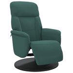 Casa si Gradina - Mobilier - Scaune si fotolii - Fotolii - Fotoliu de relaxare cu taburet, verde inchis, catifea - Infinity.ro