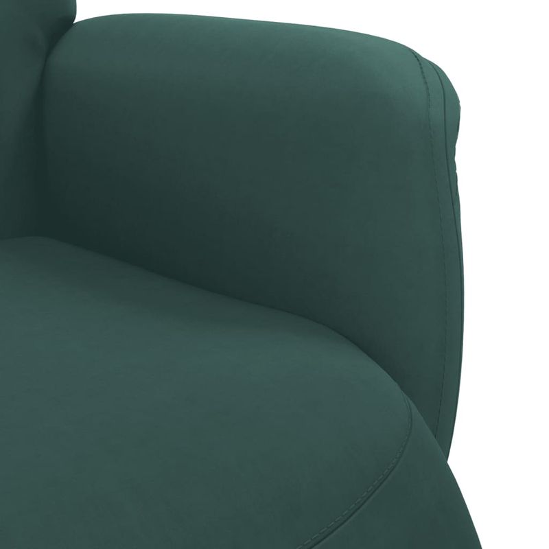 Casa si Gradina - Mobilier - Scaune si fotolii - Fotolii - Fotoliu de relaxare cu taburet, verde inchis, catifea - Infinity.ro